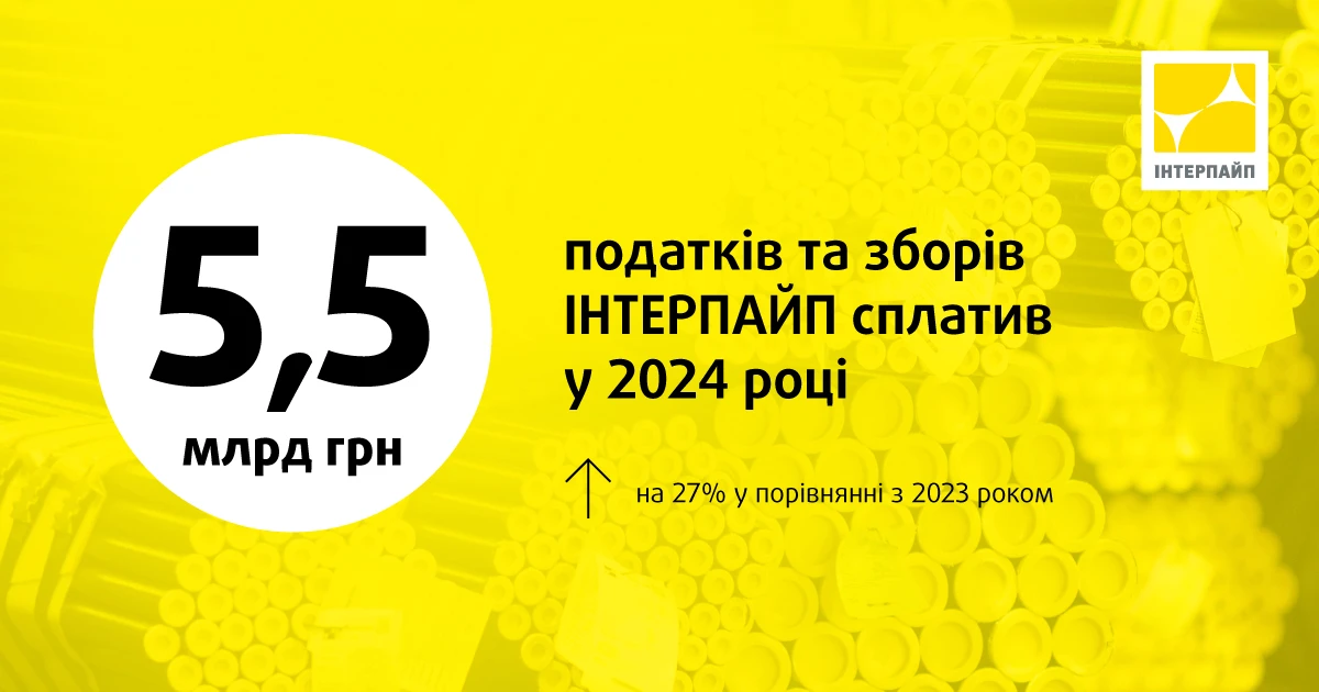 Interpipe paid UAH 5.5bln in taxes and duties in 2024