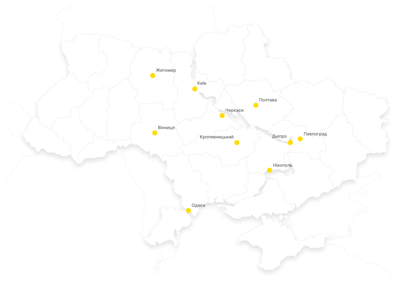 карта брухтозаготівельної мережі в Україні карта брухтозаготівельної мережі в Україні