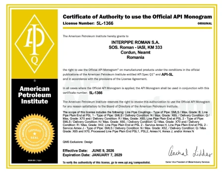 API Spec 5L Interpipe Roman